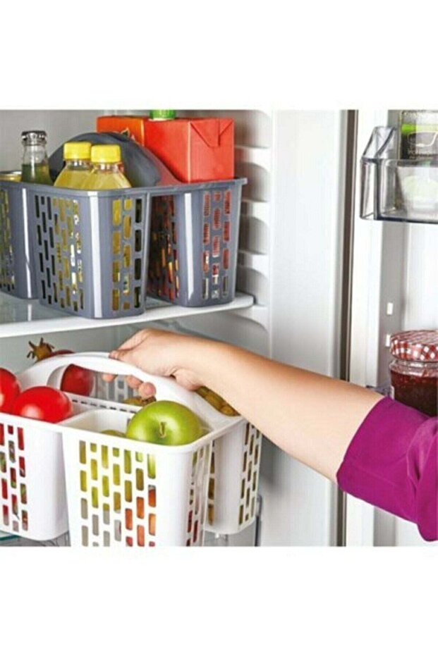 Fridge Organizer Basket - Gray