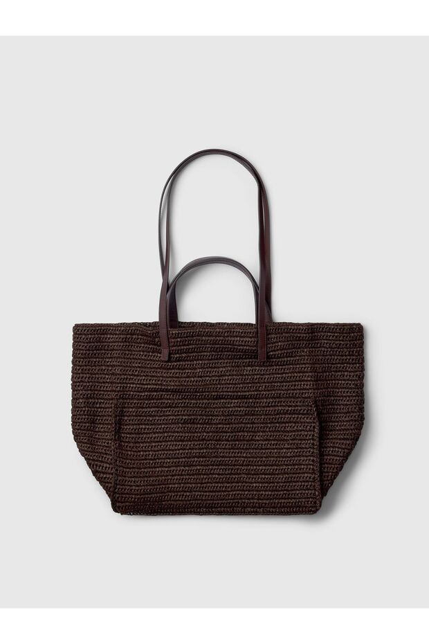 Strohtasche Tote-Look - 1
