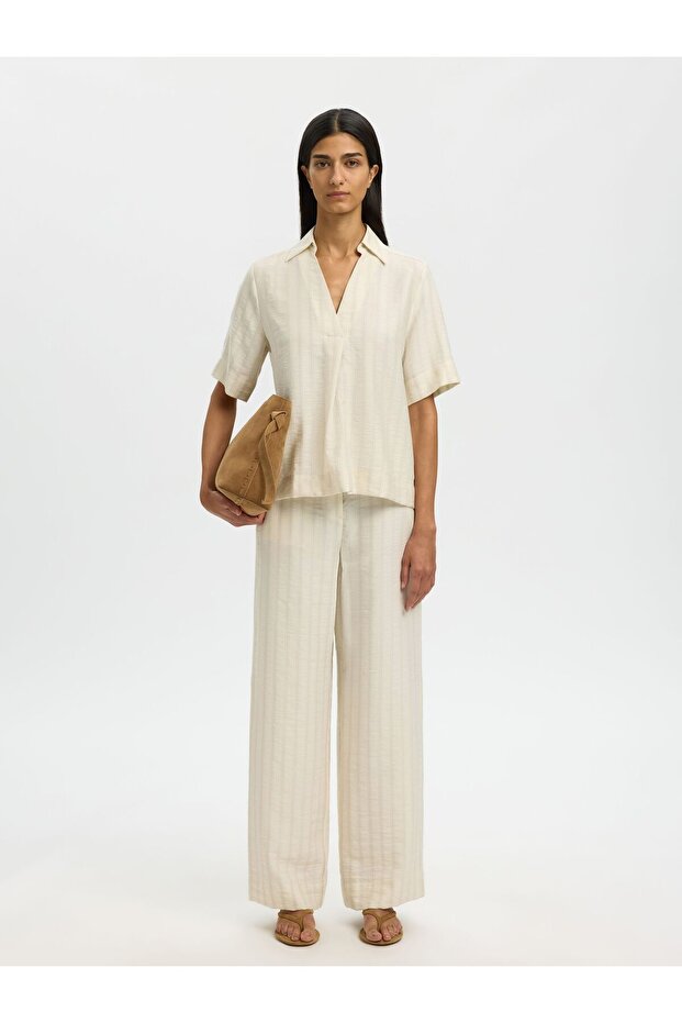 Bluse mit 2/4 Ärmeln Viskosemix - 6