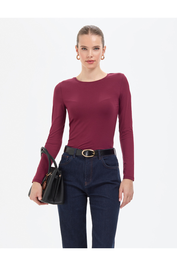 Vişne Slim Fit Knitted Blouse 50317061-Vr223