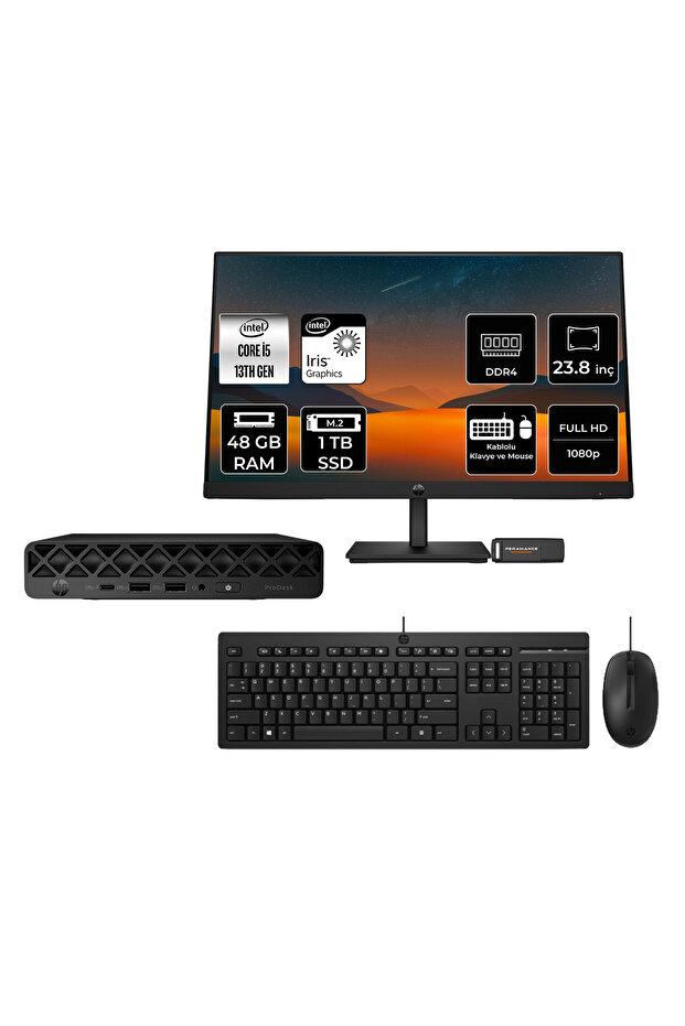 Pro Mini 260 G9 Intel Core i5 1335U 48GB 1TB SSD 23.8" FDOS Mini Masaüstü Bilgisayar - 1