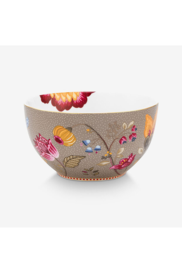 Fantasy Blooming Tales Khaki Porcelain Salad Bowl 15 cm