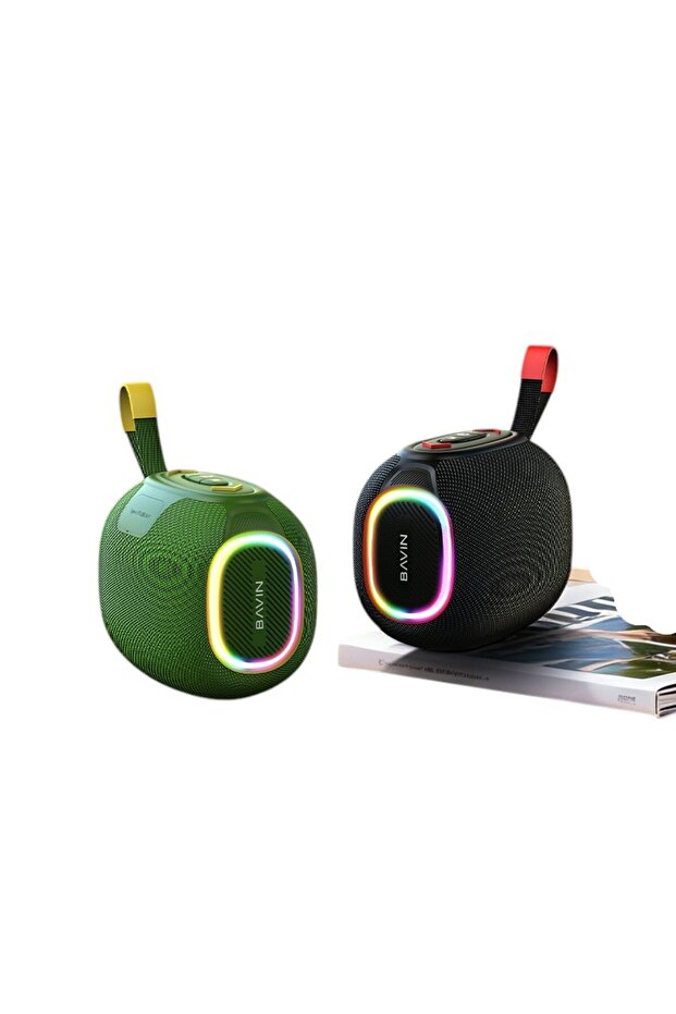 مكبر صوت لاسلكي صغير BM33 مع إضاءة RGB، مقاوم للماء والغبار، مع صوت جهير قوي، تقنية بلوتوث 5.4