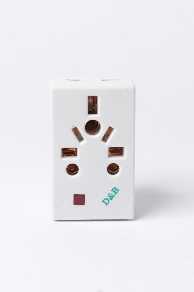 Universal Travel Plug Adapter | Multi-Function International Power Socket | Compact 3-Pin to Univers