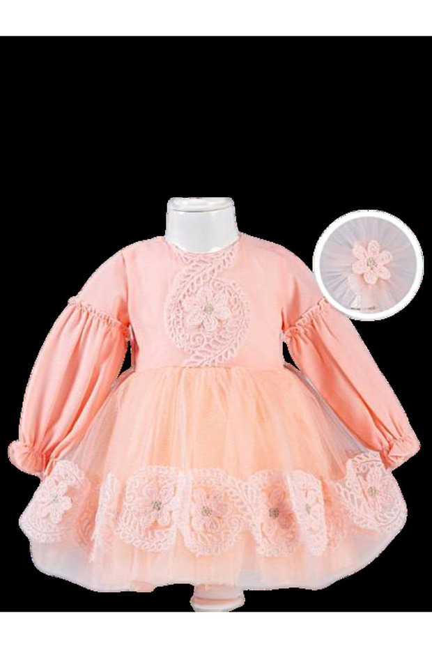 Leyli Floral Tulle Dress - Pink