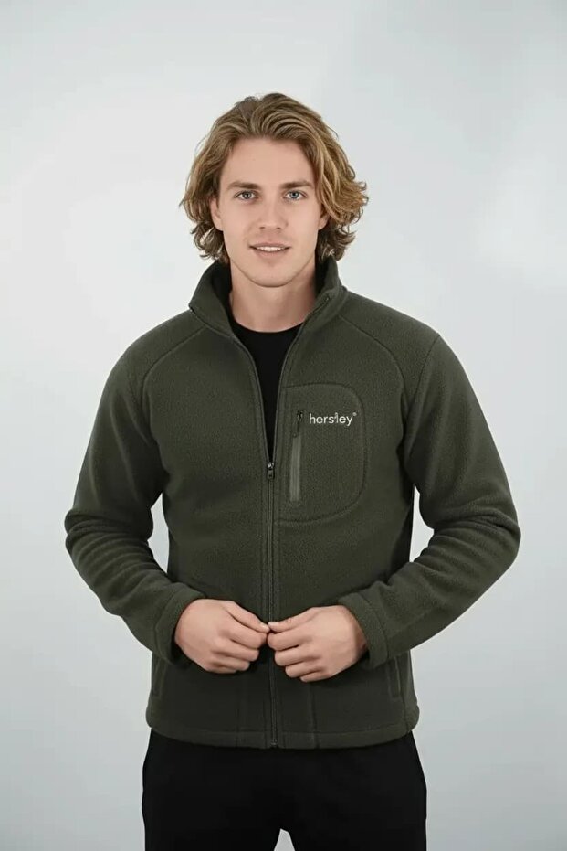 New Season Pocket Detail Men's Fleece Jacket