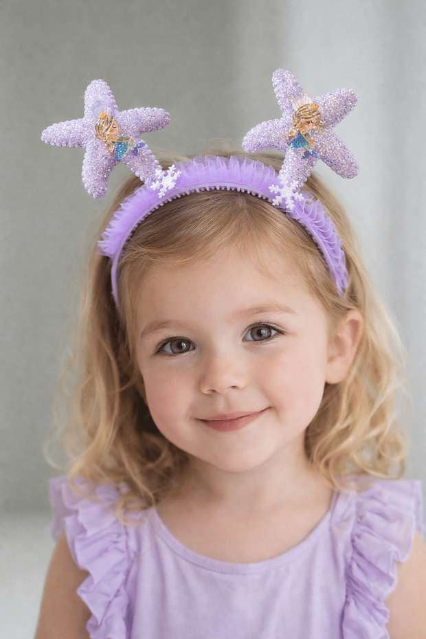 Purple Color Star Figured Children's Crown