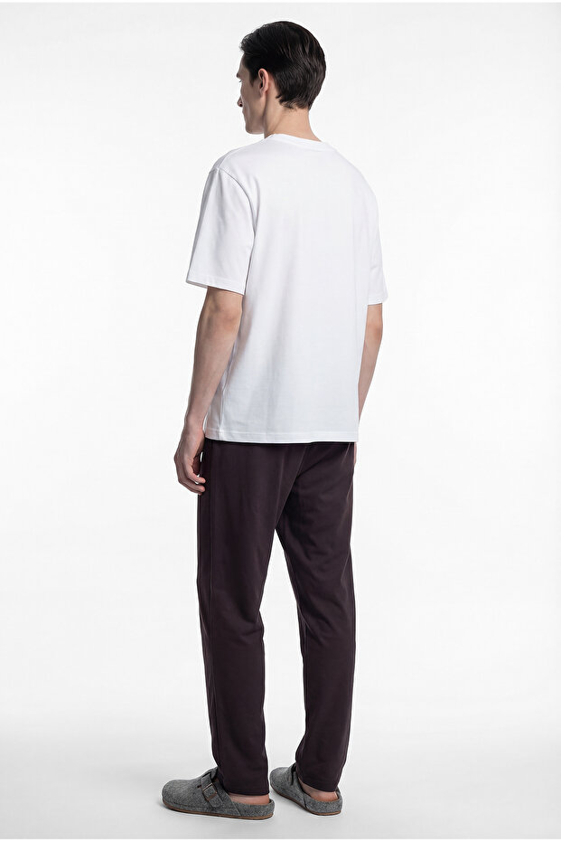 Men's Basic Elastic Waist Pajama Bottoms - 3