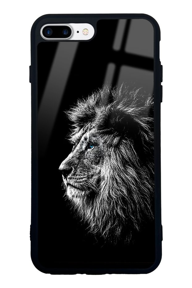 iPhone 7 Plus Glossy Phone Case with Lion Design