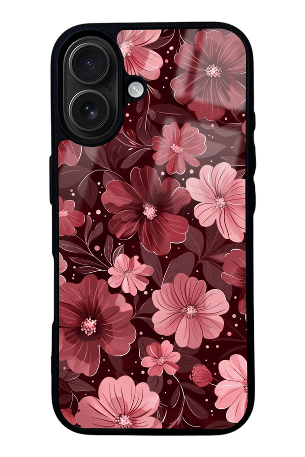 iPhone 16 Velvet Burgundy Design Glossy Phone Case