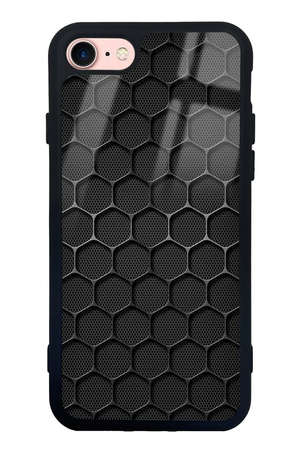 iPhone 7 Glossy Phone Case with Armor Grid Design