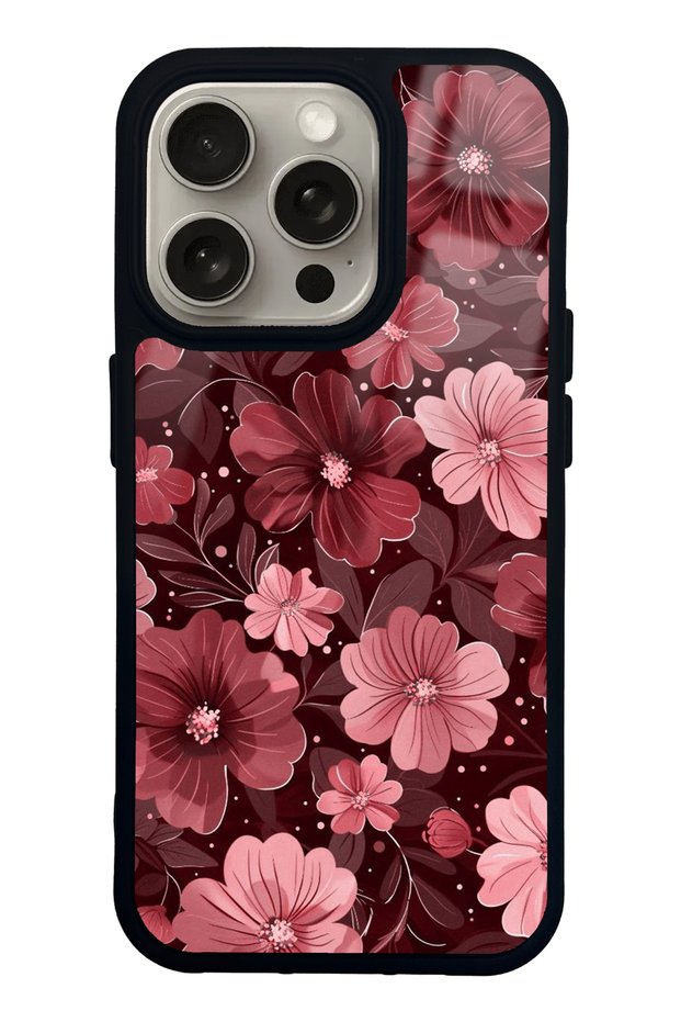 iPhone 15 Pro Velvet Burgundy Design Glossy Phone Case