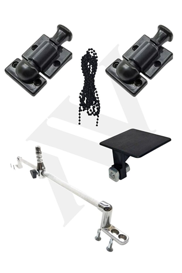 Glass Balcony Accessory Set Including 2 Locks, 1 Cover, 1 Stopper + Mounting Screws – Durable Full Set