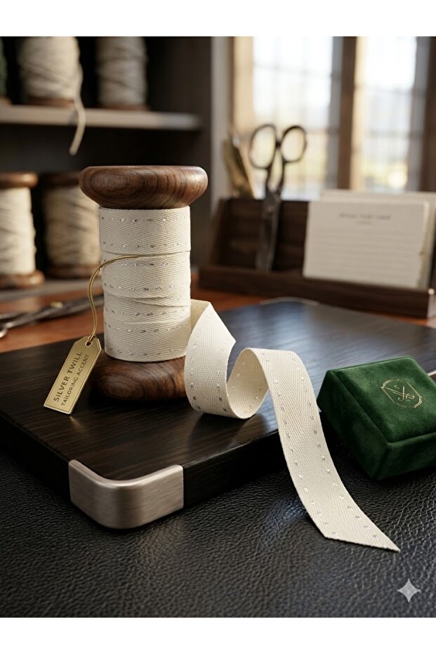 French Cotton Herringbone Accessory / Ribbon 20mm 20Meters