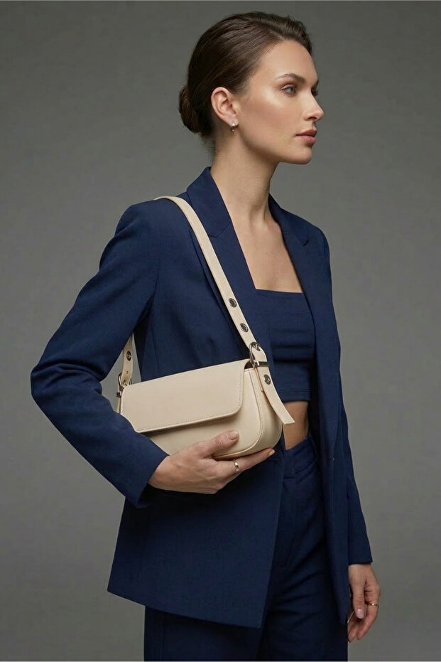 Women's Miyase Covered Baguette Bag - Cream