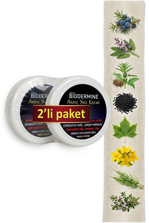 Juniper Oil Cream - Relaxing Massage Cream - Intensive Care Effect (Pack of 2)