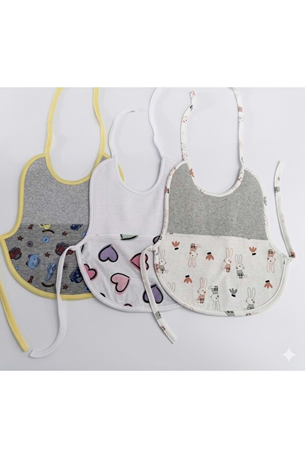 3-Pack Baby Bib Set - 100% Cotton