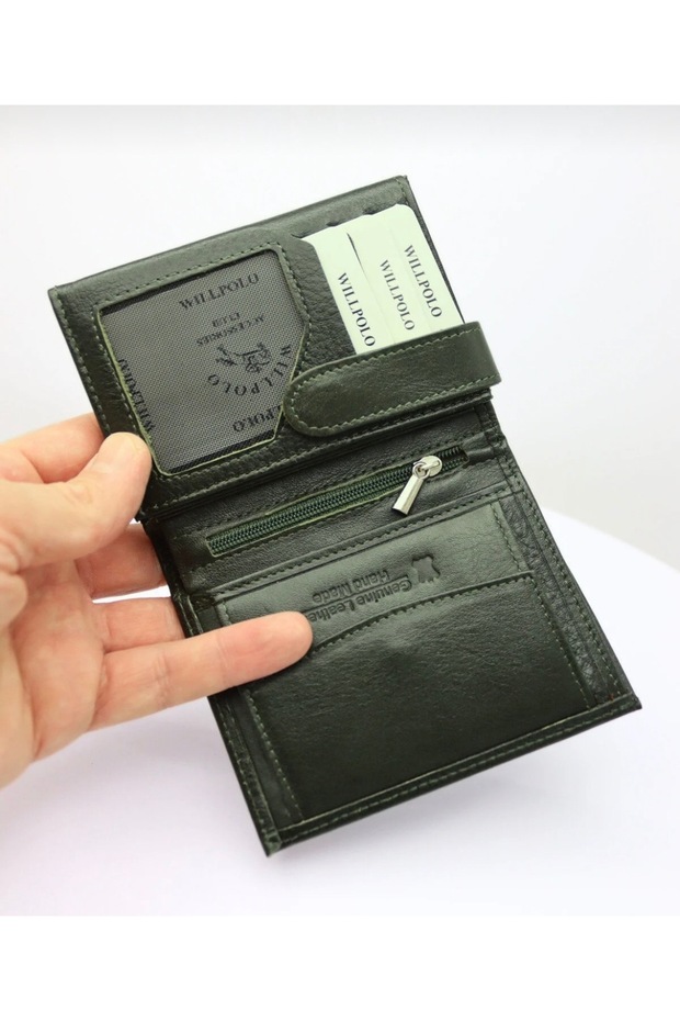 Genuine Leather Willpolo Men's Wallet Card Holder 11.5*9 cm