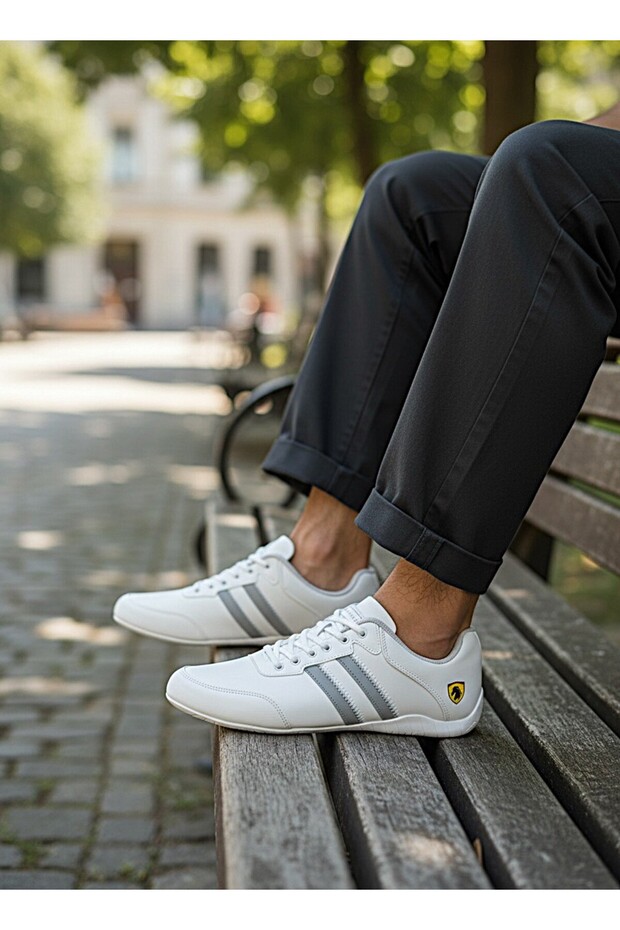 Thin Sole Orthopedic Line Detail Men's Daily Sports Sneaker Shoes