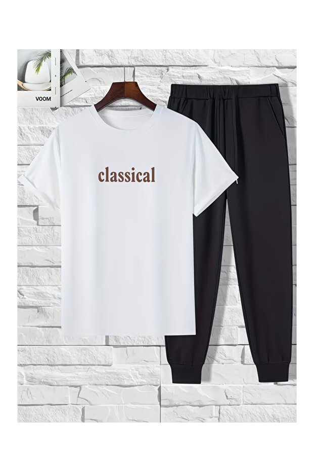Unisex 2-Piece Classic Printed Tracksuit Set