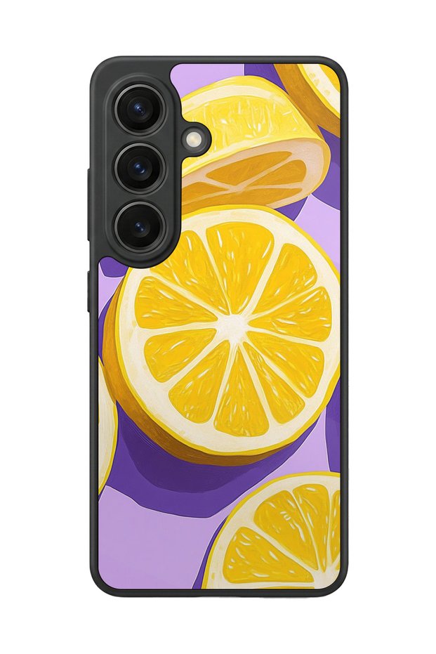 Samsung Galaxy S26 Compatible Lemon Design Glossy Premium Case