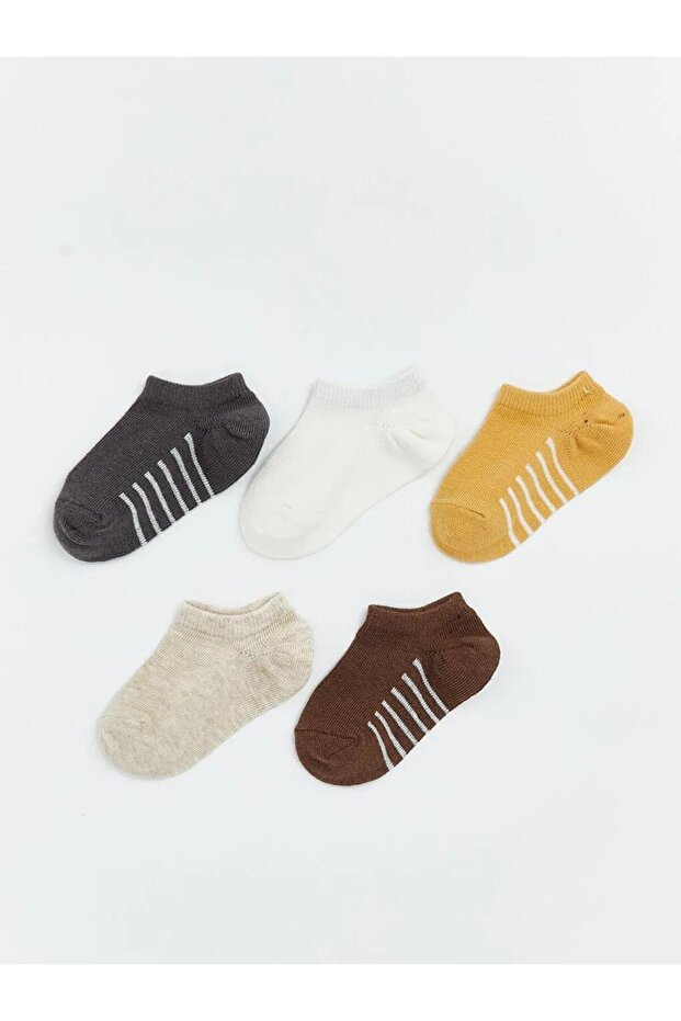 Baby Boy Patterned Booties Socks 5-Pack (S6)