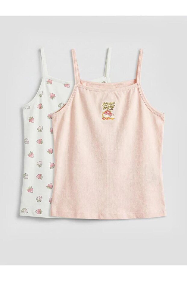 Girl's Rope Strap Tank Top 2-Pack (S6)