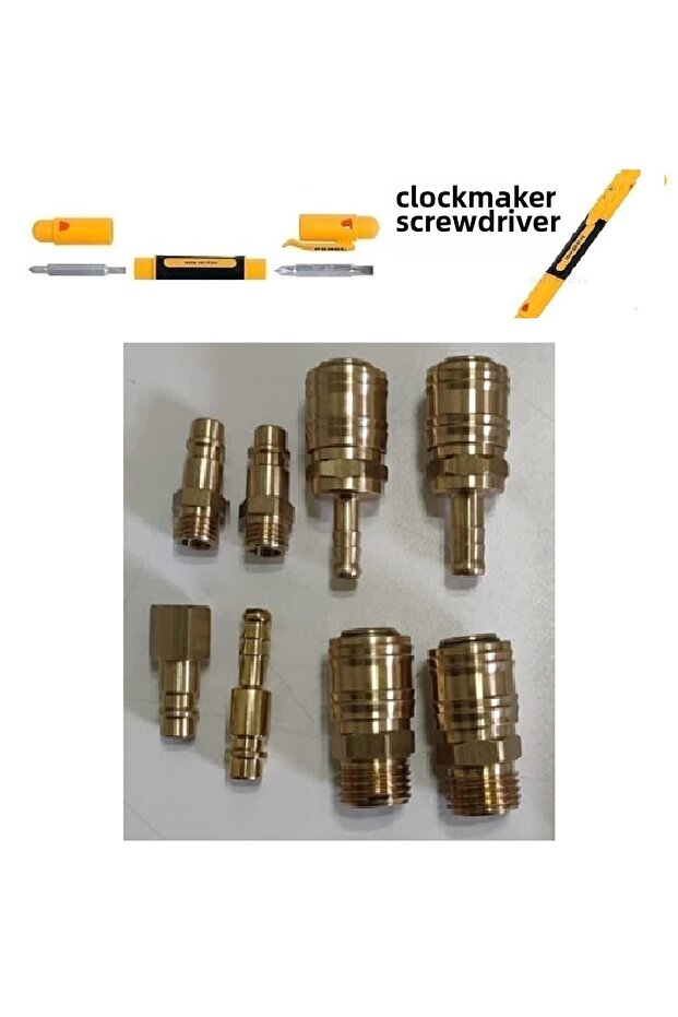 Compressor air fittings, 8mm air jack and 1/2" male threaded air fitting for compressors, compressor kit.