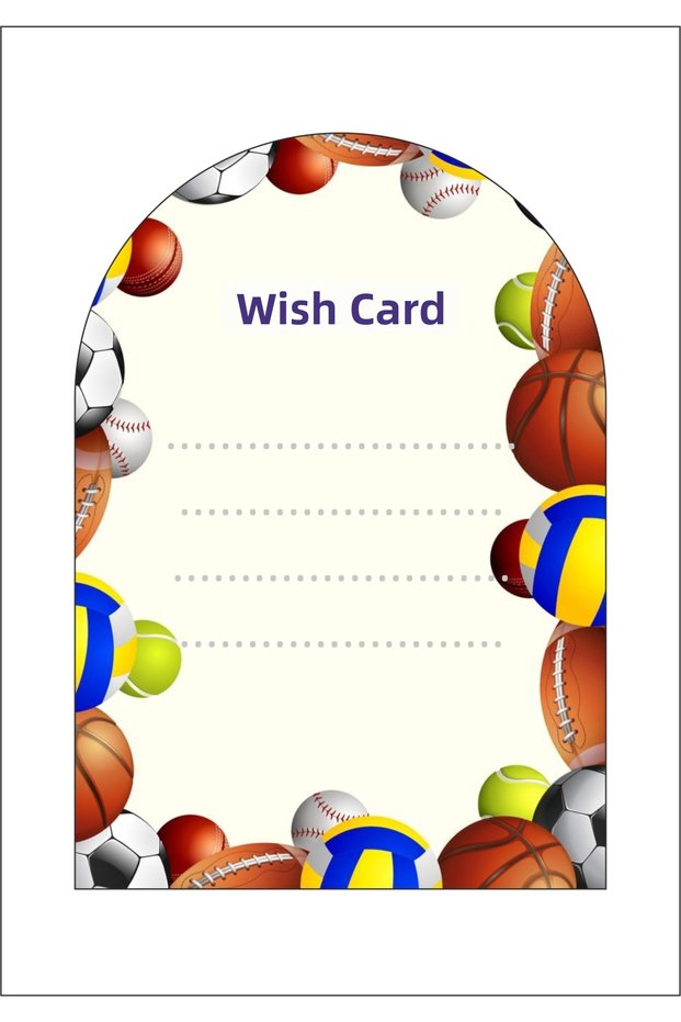 Basketball Wishing Card 18 Pieces *Thick Paper 8*12 cm