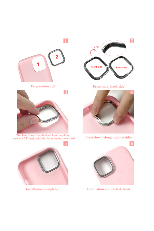 iPhone 11 Compatible Anti-Impact Camera Protected Patterned Printed Pink Silicone Case - 7