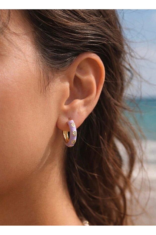 Women's Hoop Earrings (Inner Diameter 1 Cm)