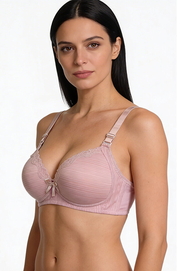 Wireless Silicone Lace Gathering Bra