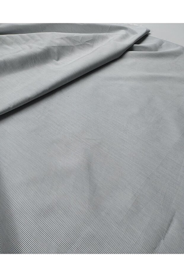 White Black Thin Striped Cotton Woven Fabric for Shirts & Dresses 150X300Cm