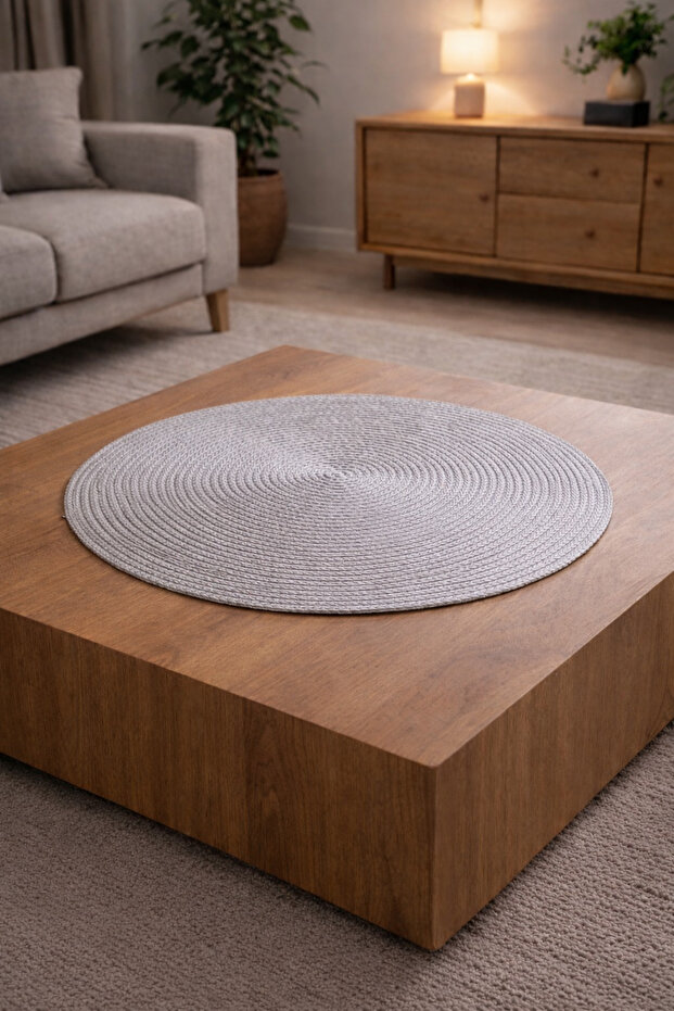 Silver Gray Runner Multi-Purpose Cover / Living Room Sepha Table Cover / Kitchen Cover (50 cm)