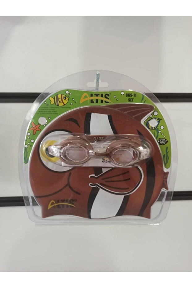 What Beautiful Swimming Set with Cap + Sea Goggles for Children