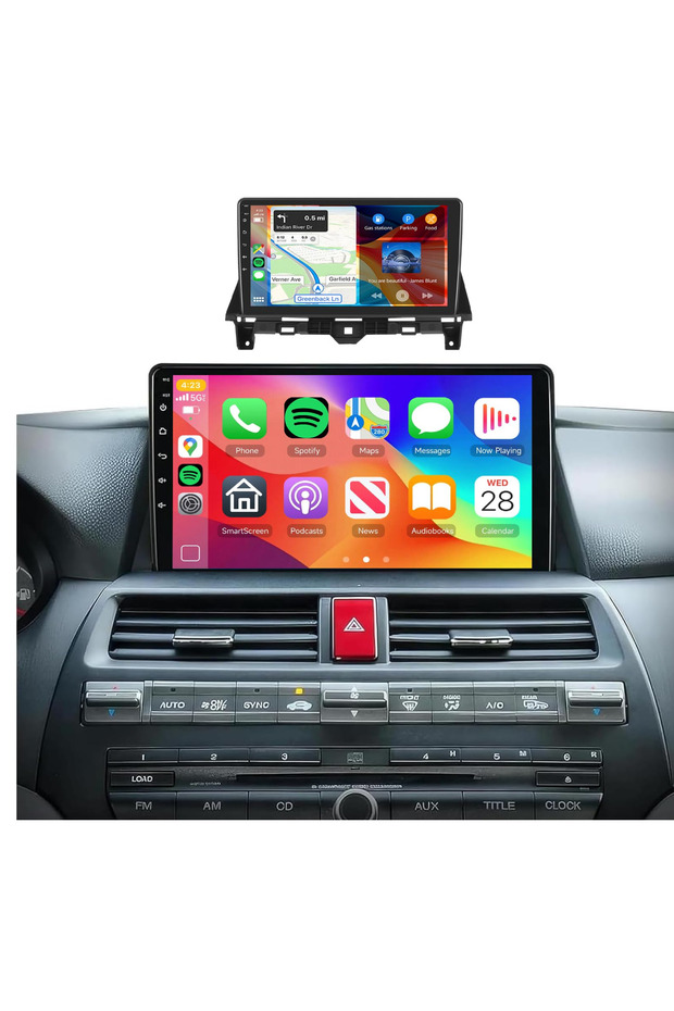 Android screen honda accord model 2008-2012 carplay android auto reverse camera - 1