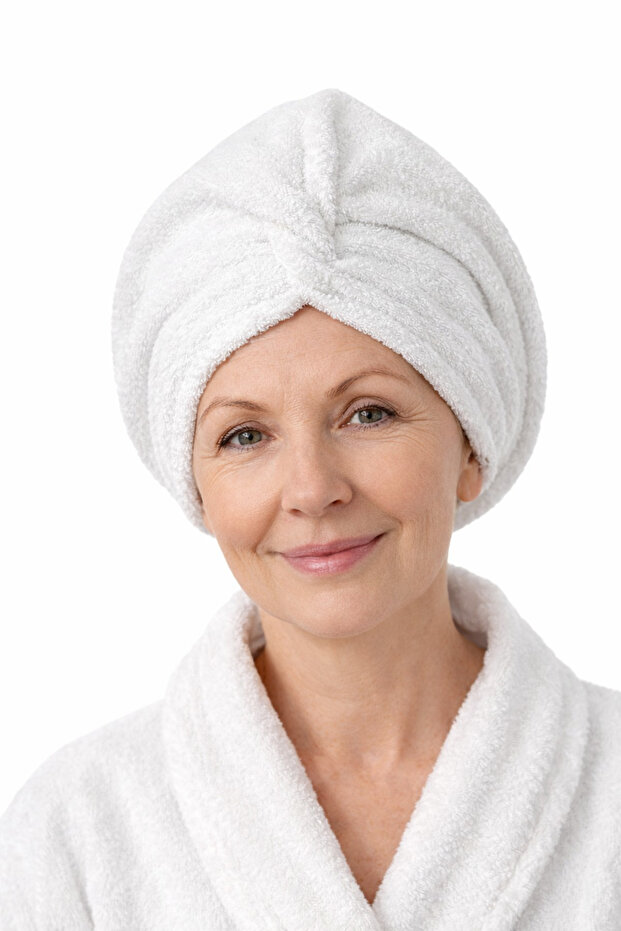 Buttoned Hair Bathing Cap - 6