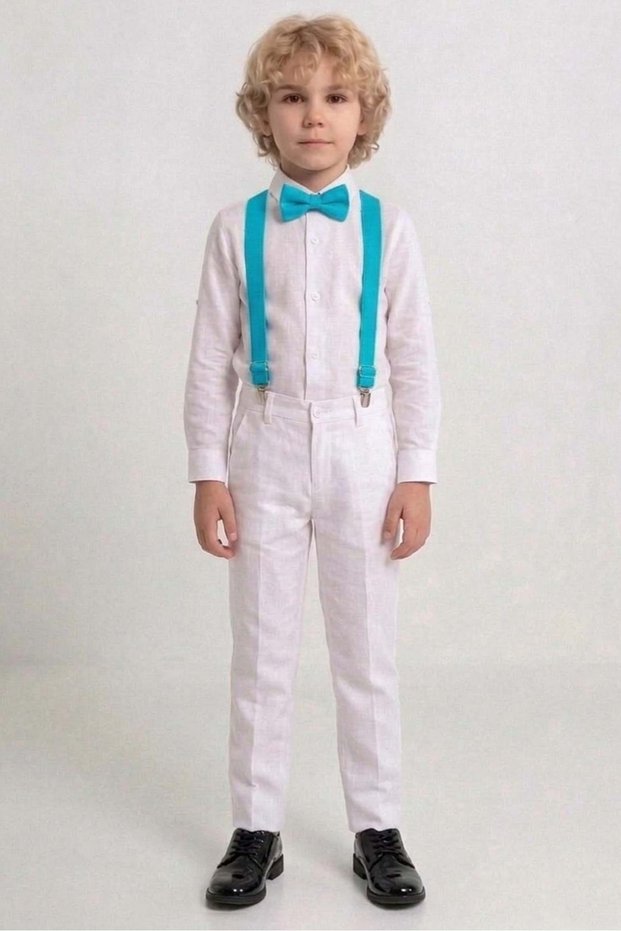 Boy's april 23rd celebration gabardine pant suit ceremony outfit