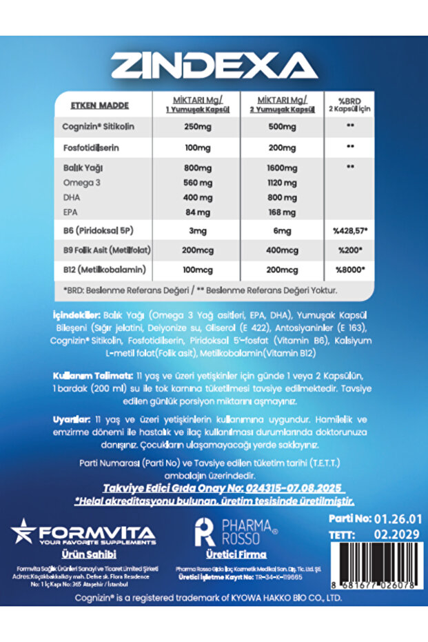 Sitikolin DHA Omega 3 - 3