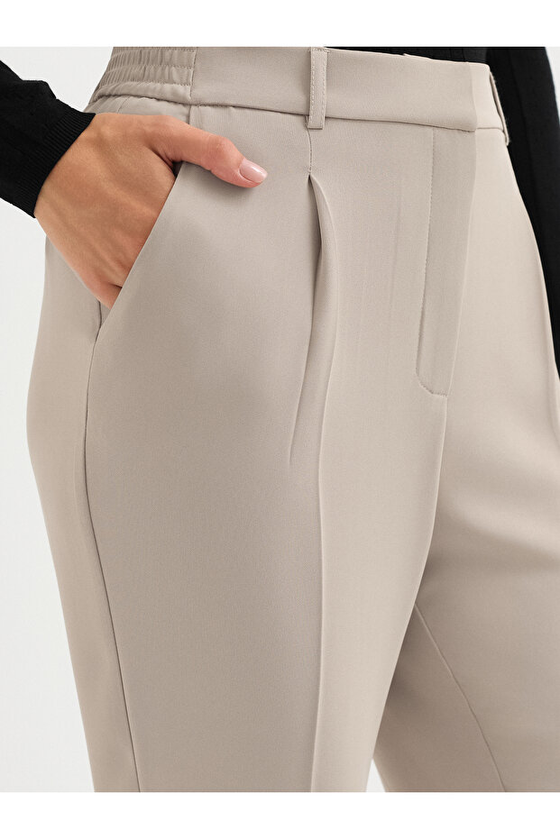 Bej Klasik Pantolon - 4