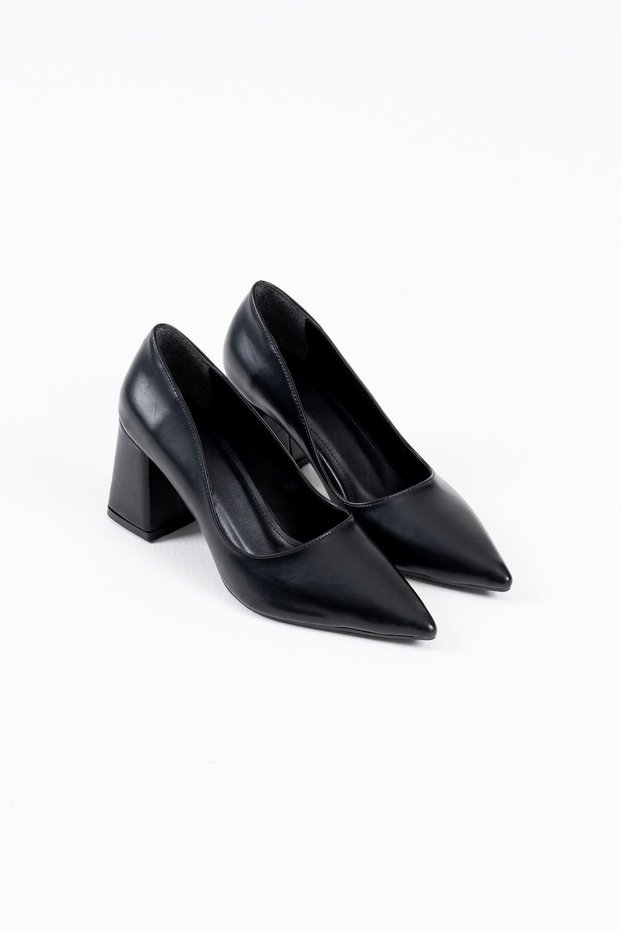 Valeria Premium Black Women's Heeled Shoes