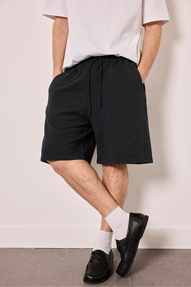 Yıkamalı Jogging Şort - 4