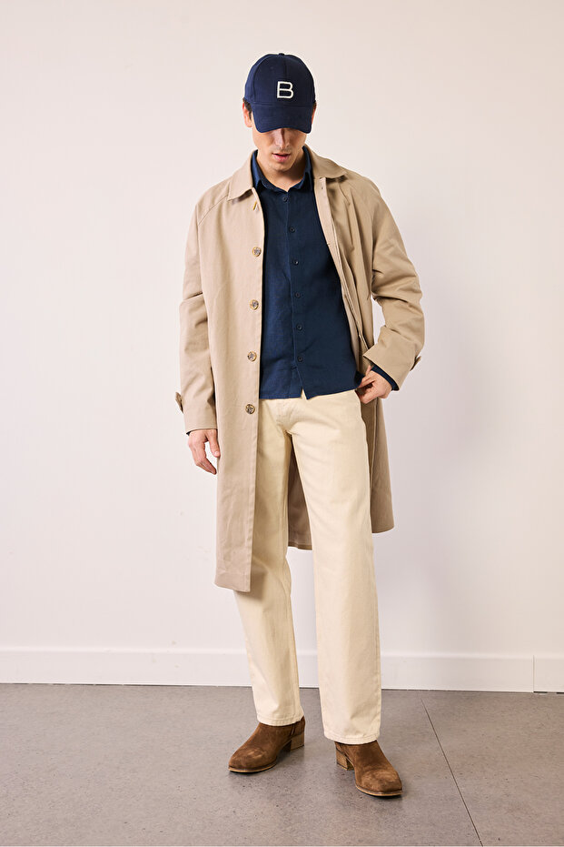 %100 Keten Oversize Gömlek - 2