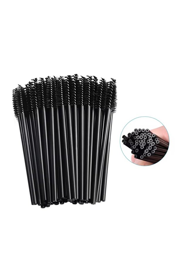 Eyelash Combing Brush - Ideal Choice for Professional Eyelash Care! -50pcs Disposable Pink