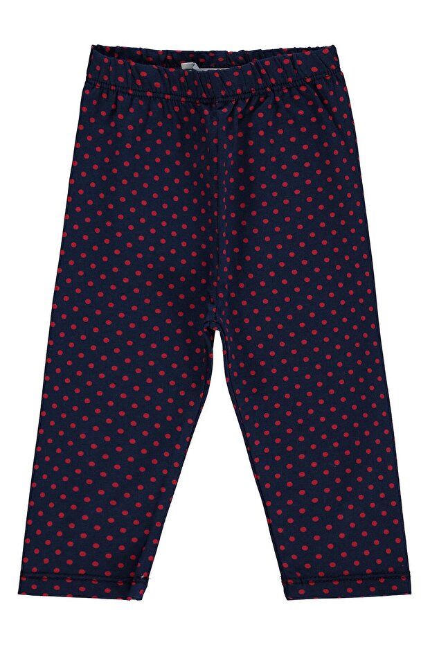 Big Point Print 6-18 Months Leggings - Navy Blue