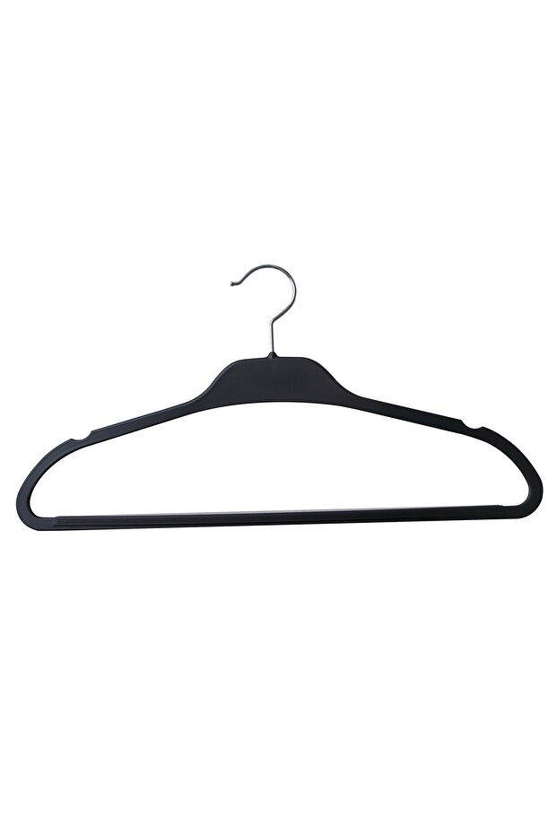 6 Lı Soft Touch Askı Sıyah - 1