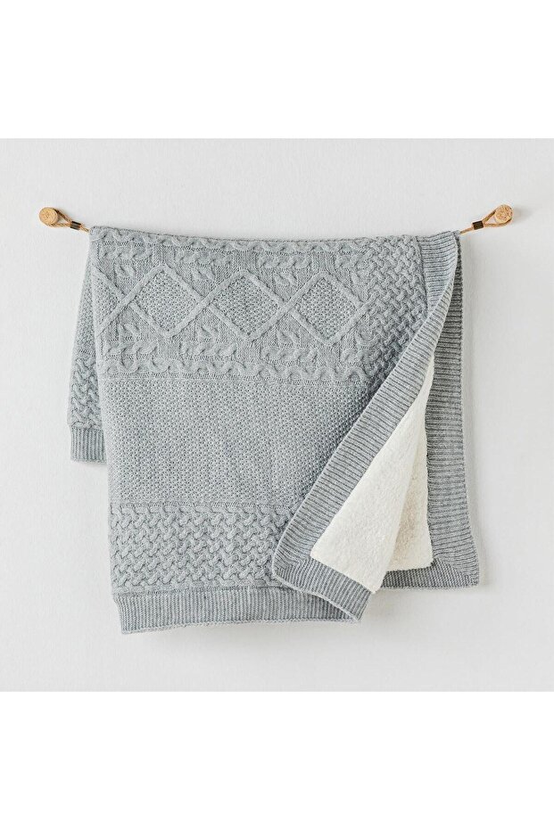 Andy Wawa Blanket Knitwear 95x85cm Gray Melange