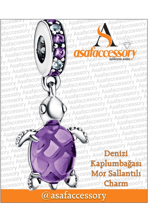 Purple Turtle Charm | Asafaccessory - 1