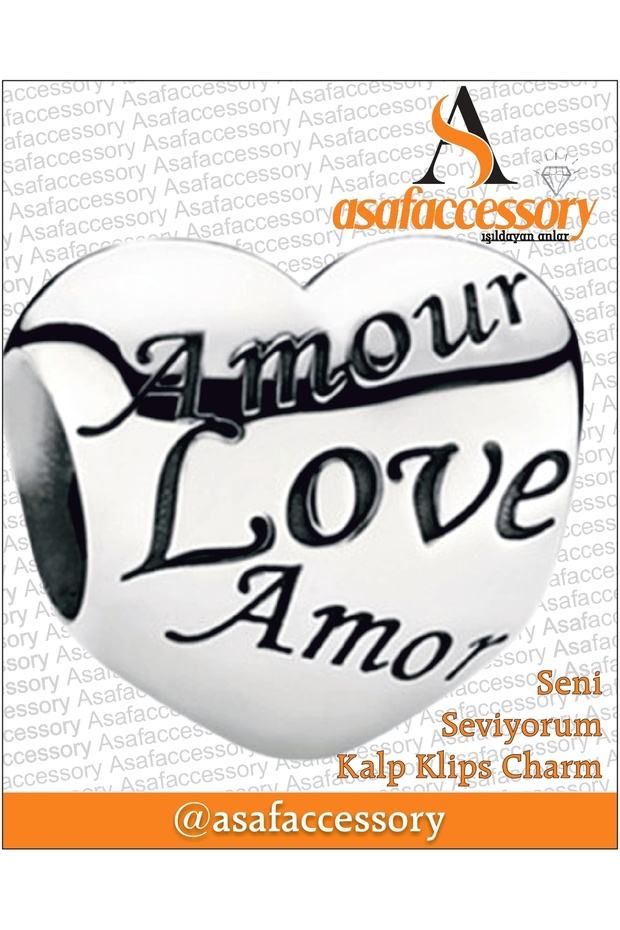 Love Amour Heart Charm | Asafaccessory