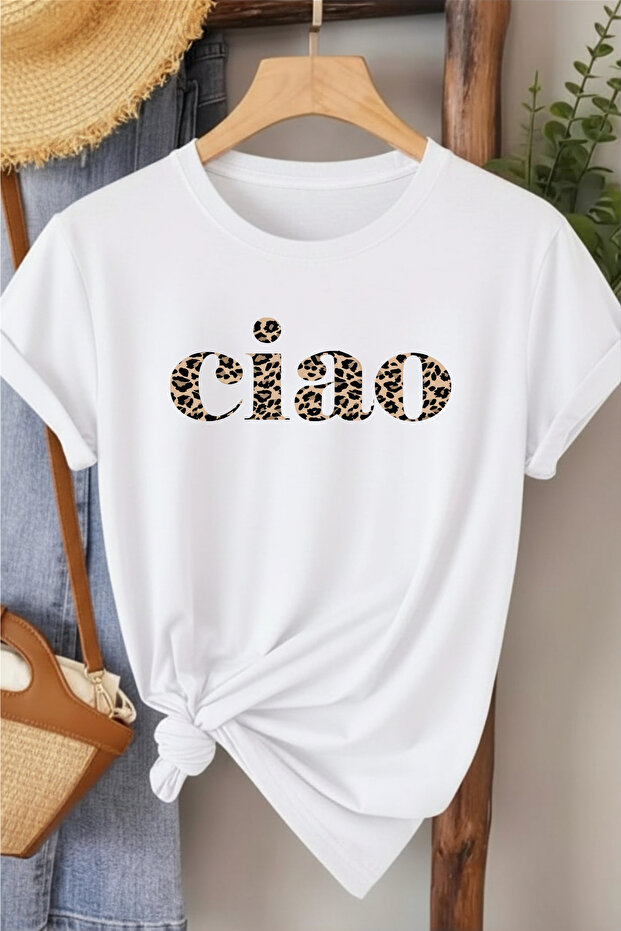 تي شيرت نسائي مطبوع بنمط الفهد من CIAO